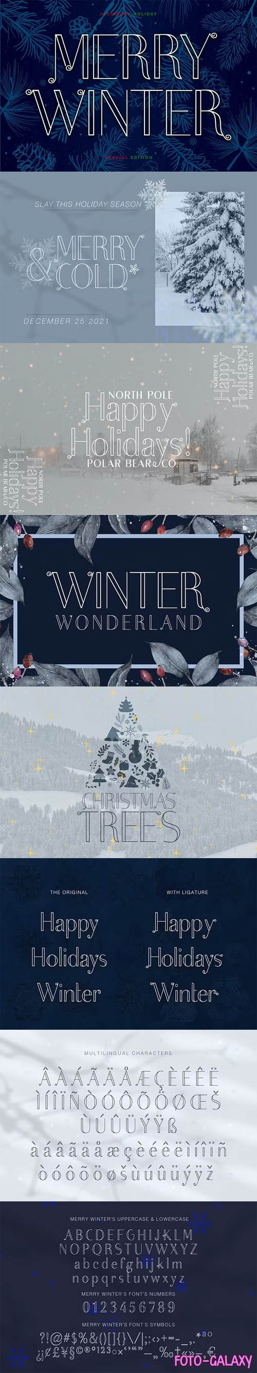 Merry Winter - Holiday Display Sans Serif Typeface