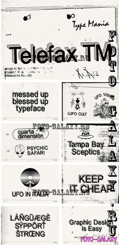 Telefax TM - Eroded Fax Typeface - 92655968