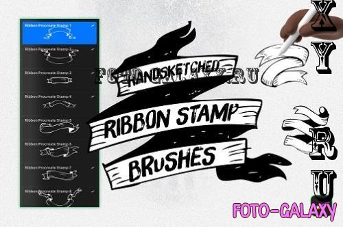 Handsketched Ribbon Procreate Stamps - 290545896 - U6KWDXC