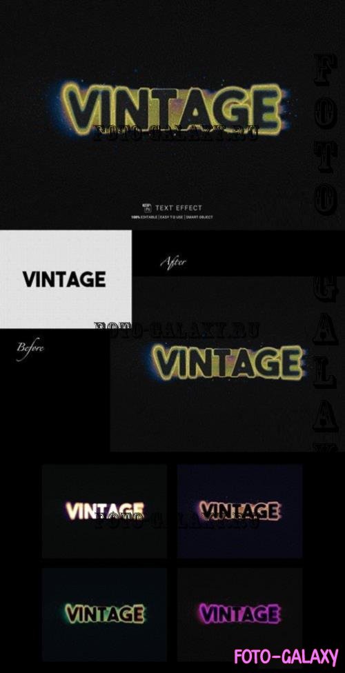 Blurred Vintage Text Effect - CUXWM6D