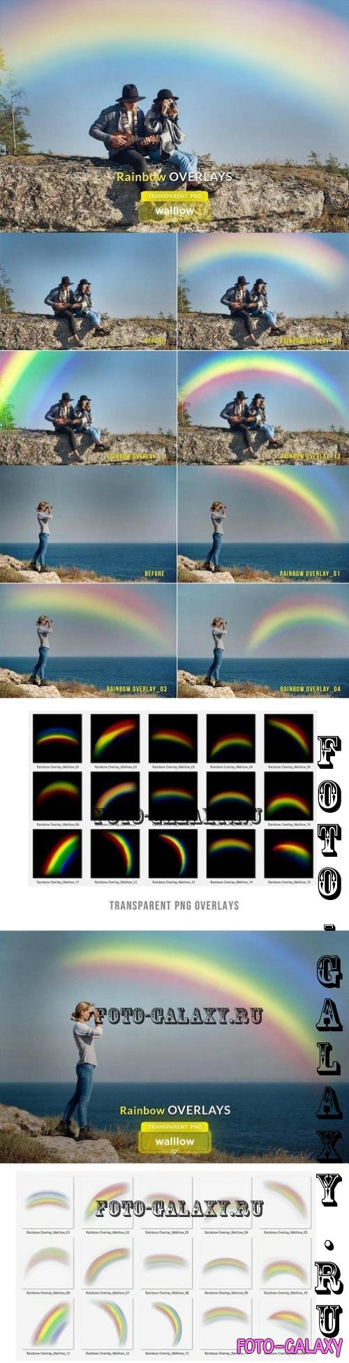 Realistic Rainbow PNG Photo Overlays - 289143349 - 7YKN2NT