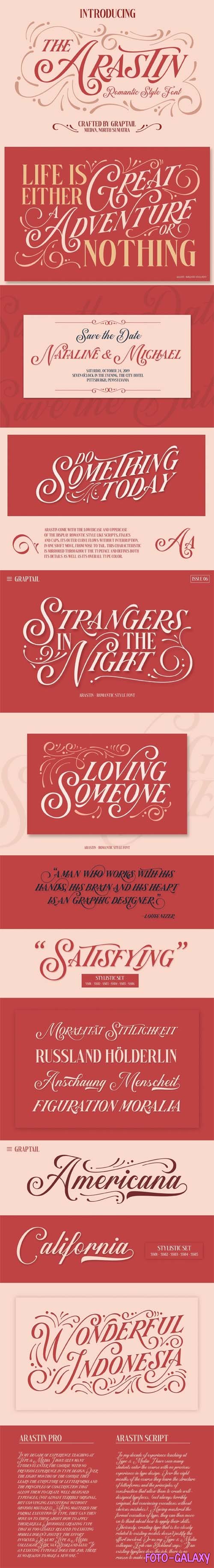 Arastin - Romantic Style Font