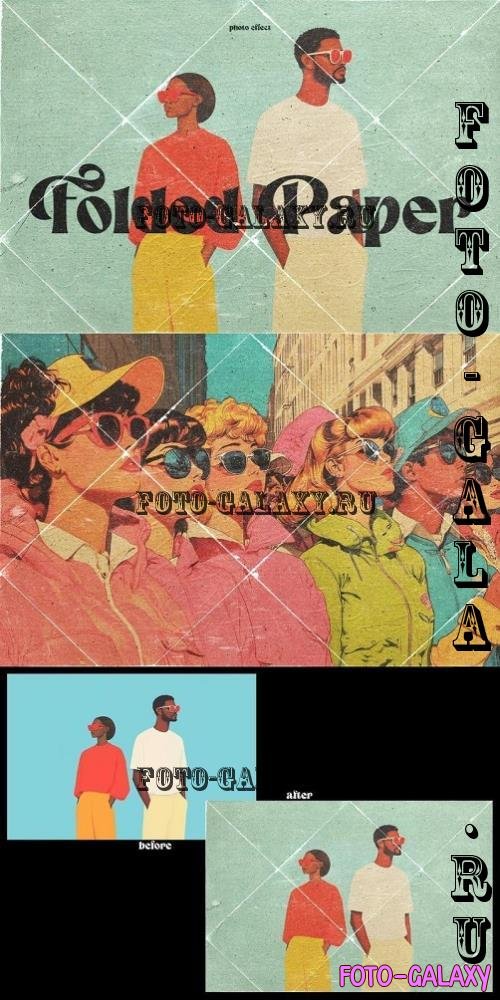 Retro Folded Paper Photo Effect - 290814160 - VJKYBSR