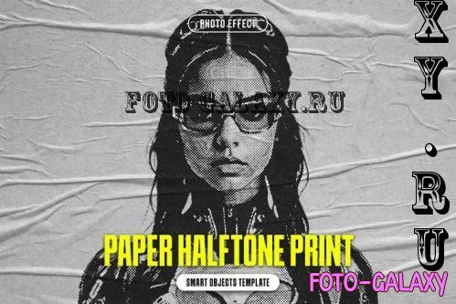 Paper Halftone Print Photo Effect - 290799824 - U2WKRRG