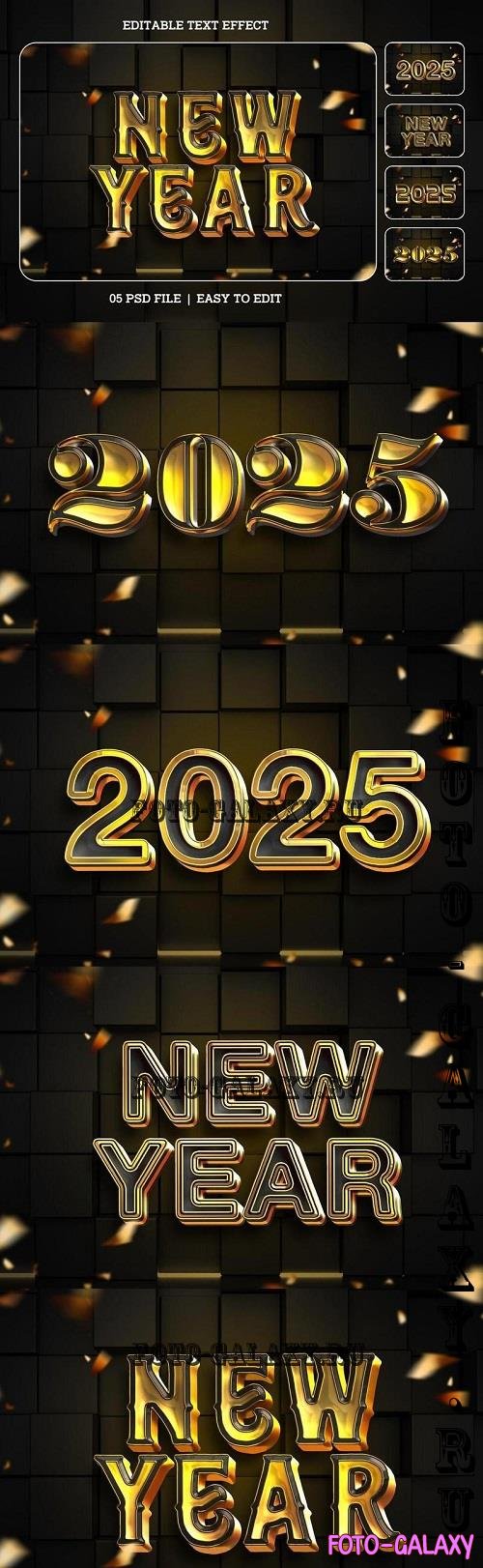 New Year 2025 Editable Text Effect Set - Y96WPMP