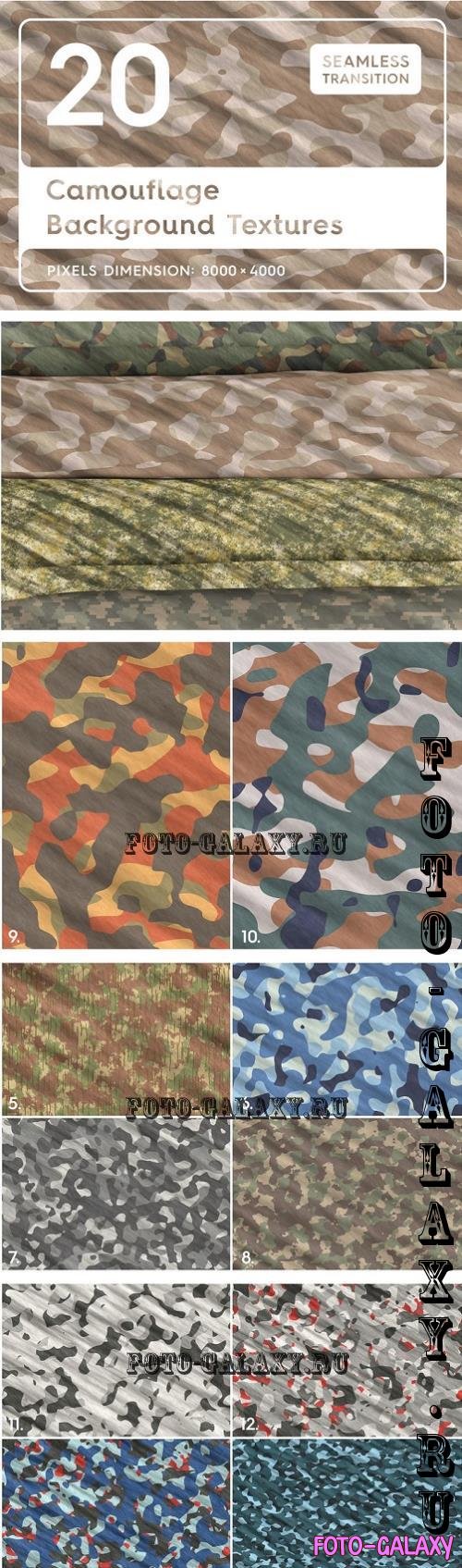 20 Camouflage Backgrounds Textures - 3165944