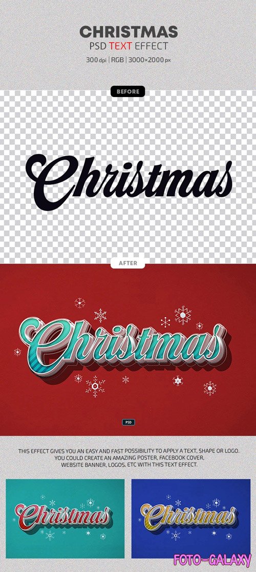 Christmas PSD Text Effects