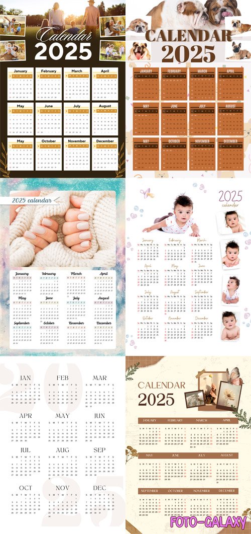 2025 Calendars Templates Pack [7 Templates]