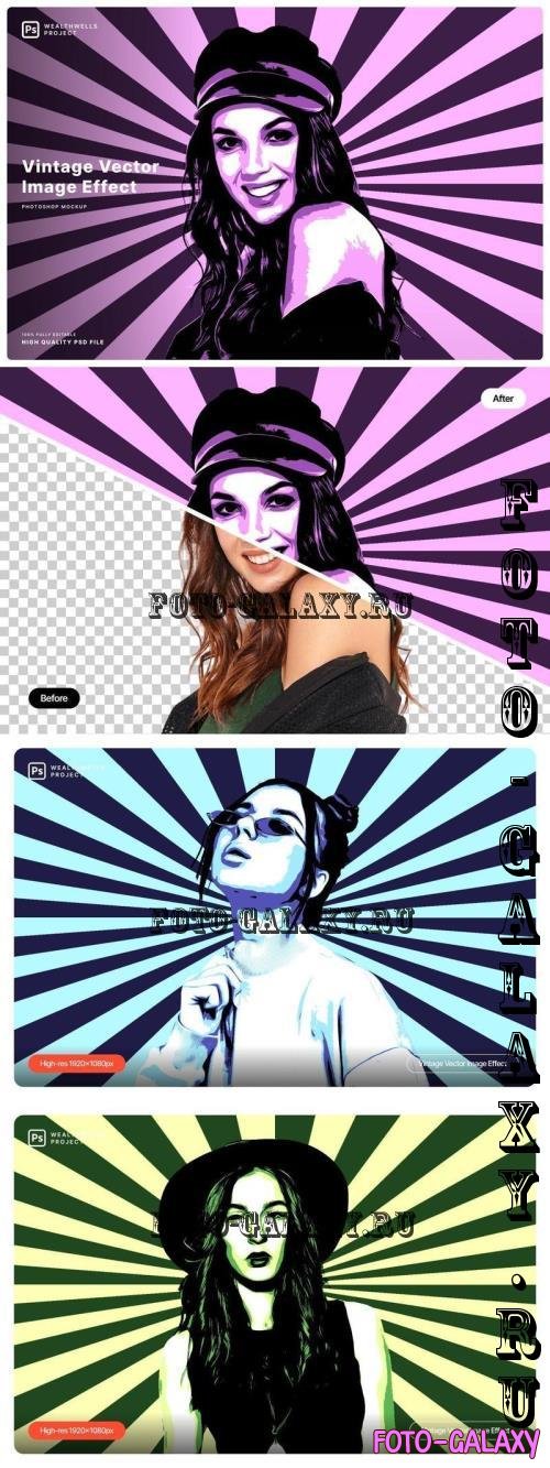 Vintage Vector Image Effect - P97G8K5