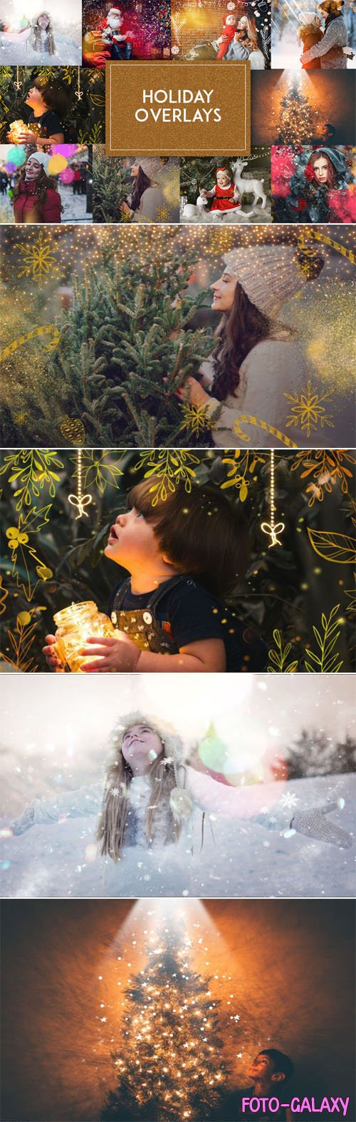 10 Holiday Overlays Pack for Photoshop