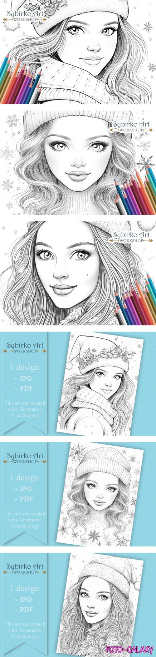 Cute Winter Girl Coloring Pages