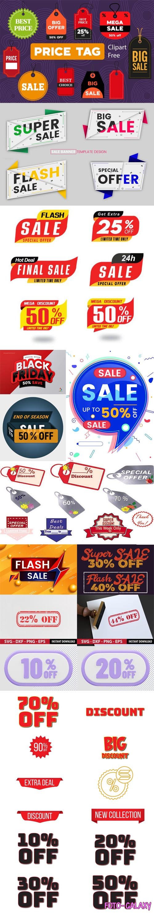 Sale Discount Season Design Templates Collection