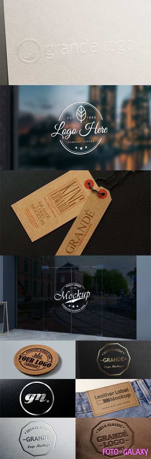 16 Photorealistic Logos - PSD Templates