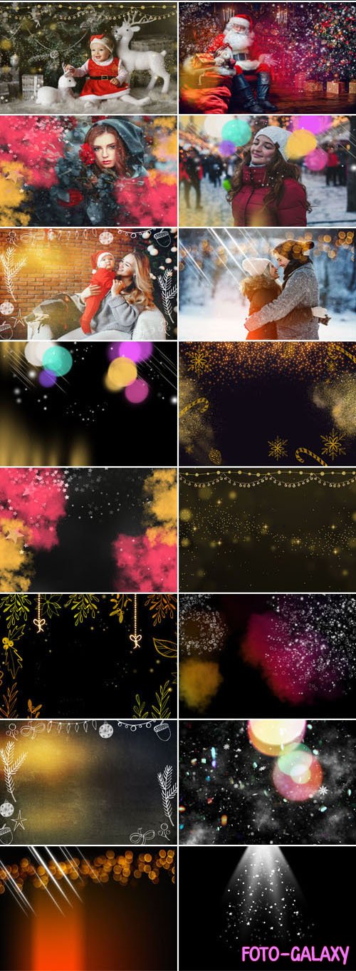 10 Holiday Overlays Pack for Photoshop