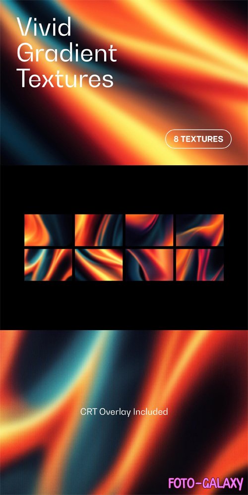 Fiery Vivid Gradient Textures - PSD Template