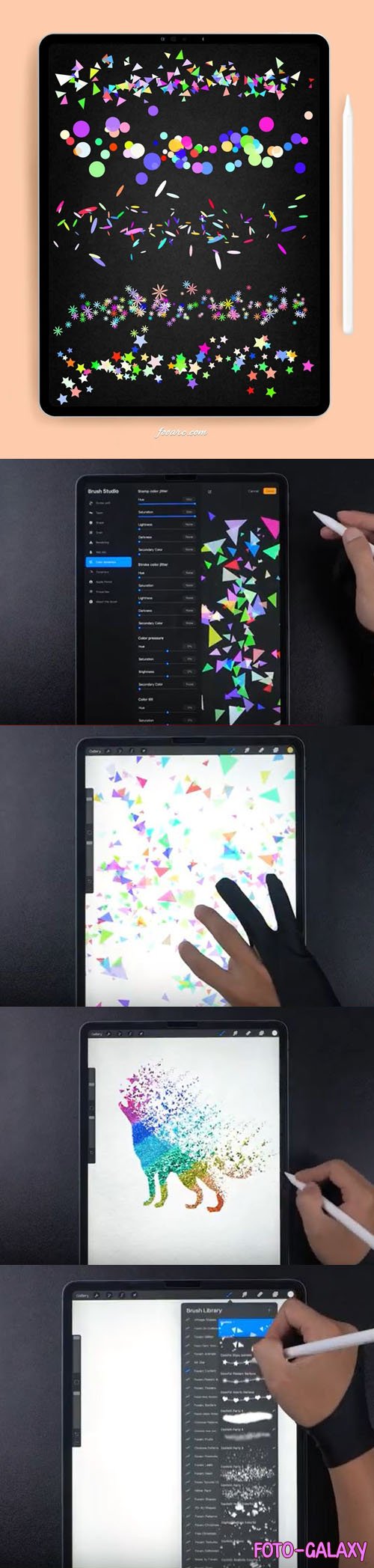 10 Colorful Confetti Brushes for Procreate