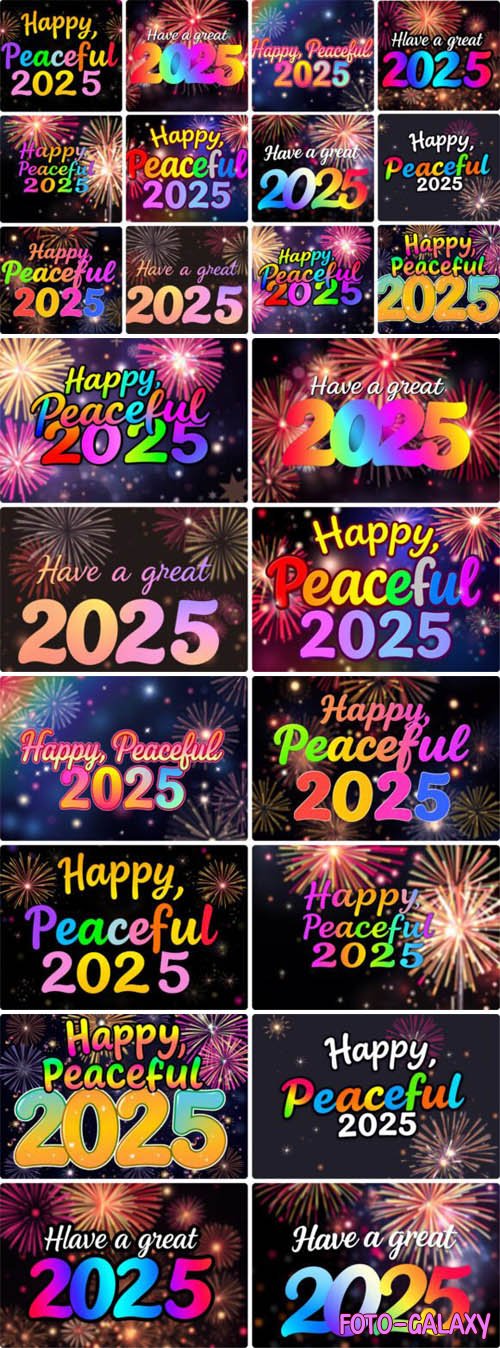 12 Greeting Graphics for 2025