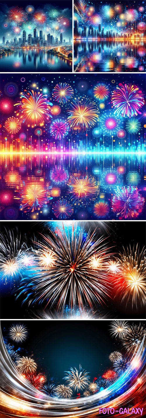 Colorful New Year Firework Celebration Wallpapers