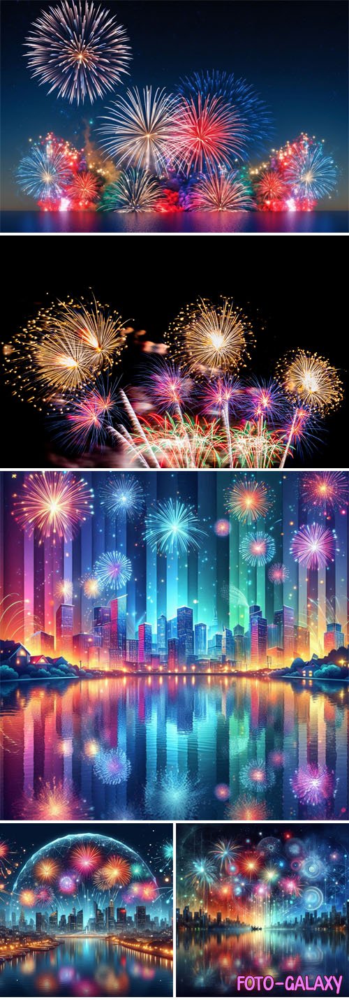 Colorful New Year Firework Celebration Wallpapers