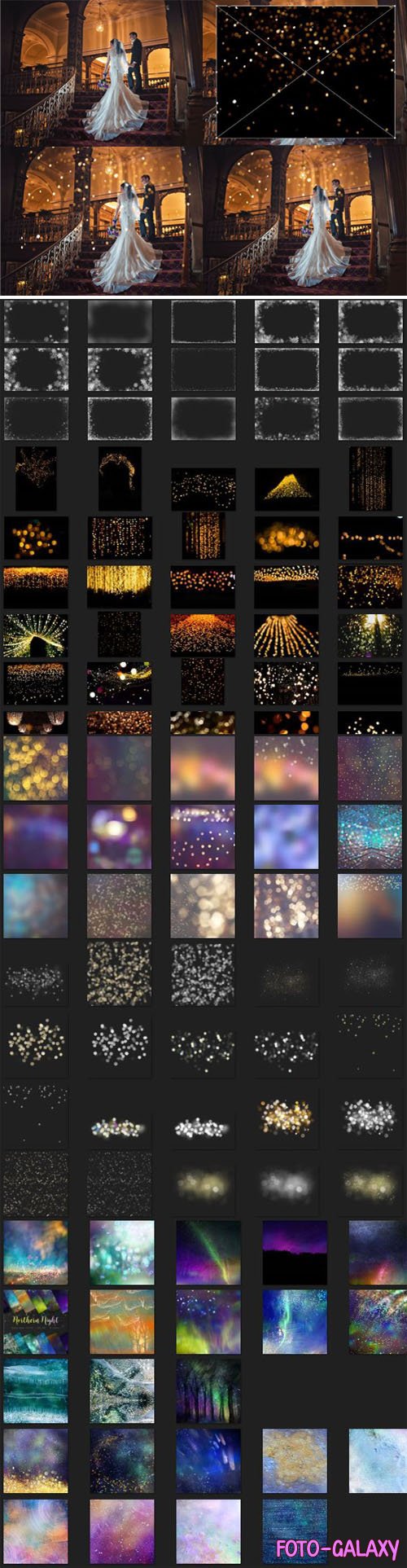 150+ Winter & New Year Overlays Bundle for Photoshop