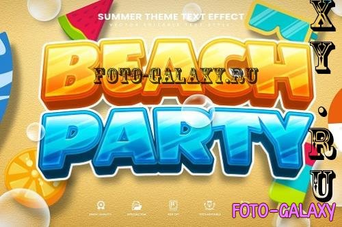 3D Beach Party Editable Text Effect - ZCDV474