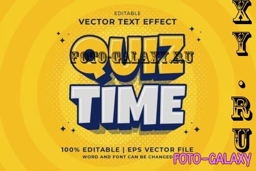Quiz Time 3d Vector Editable Text Effect - HN4ANNP