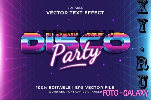 Disco Party 3d Vector Editable Text Effect - 36ZK3H4