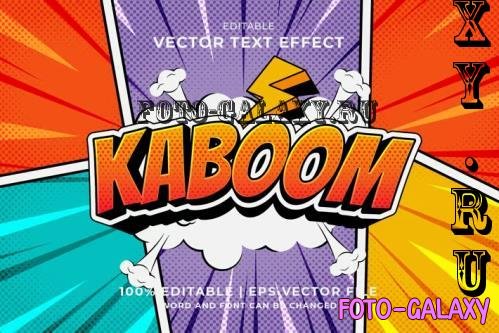 Kaboom Comic Vector 3d Editable Text Effect - VHKZM72