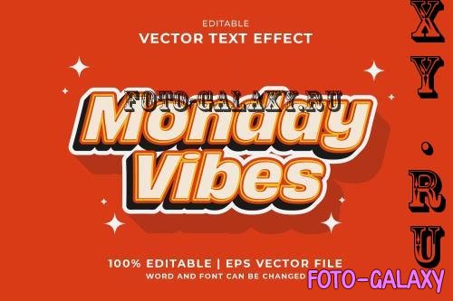 Monday Vibes 3d Vector Editable Text Effect - ZSGX22D
