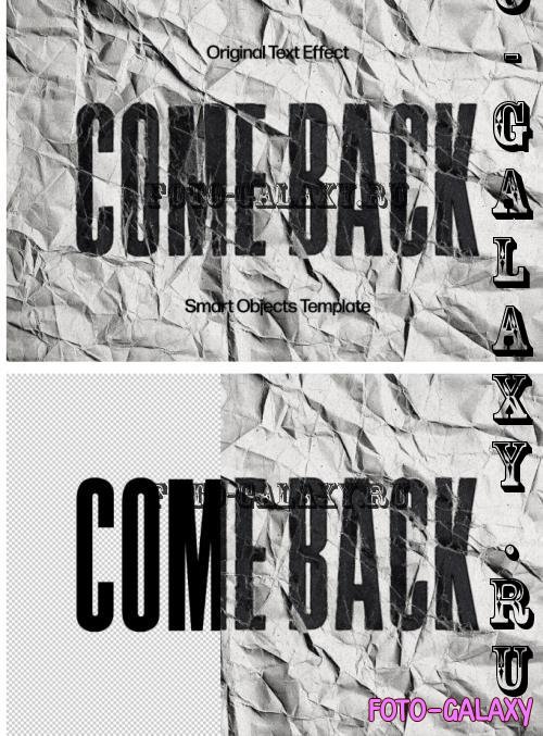 Realistic Crumpled Paper Text Effect