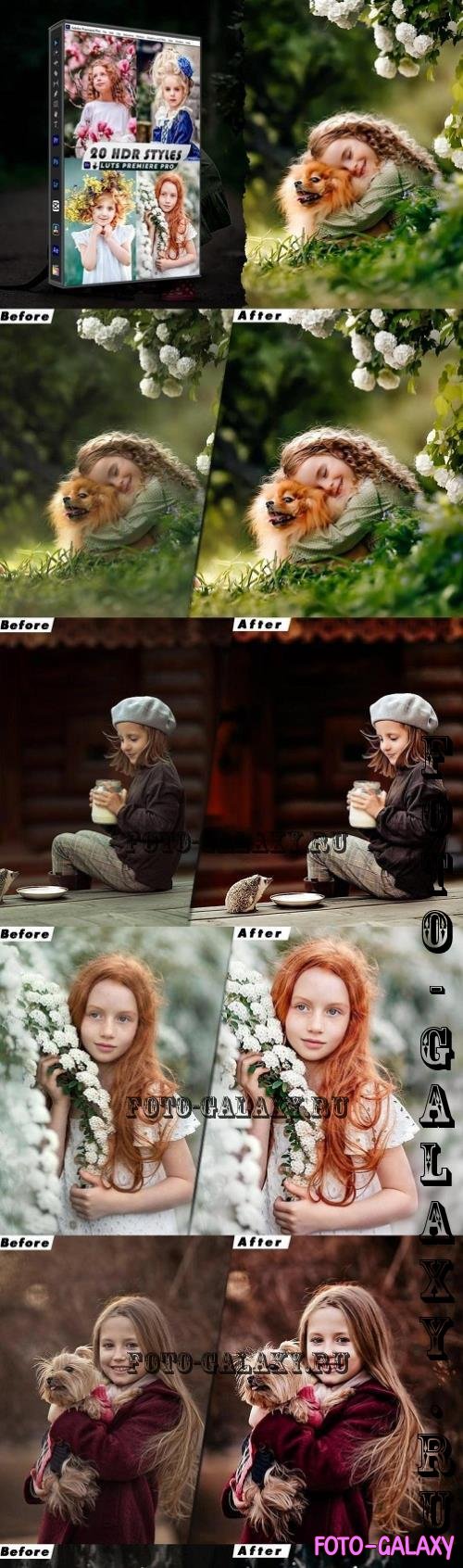 20 HDR PortraitPresets & luts Video Premiere Pro - JE7HBAR