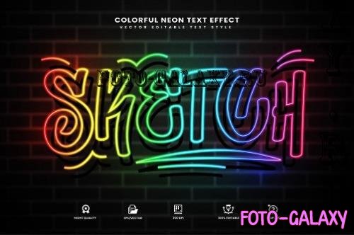 Colorful Neon Editable Text Effect - 279974446 - X6J9ALN