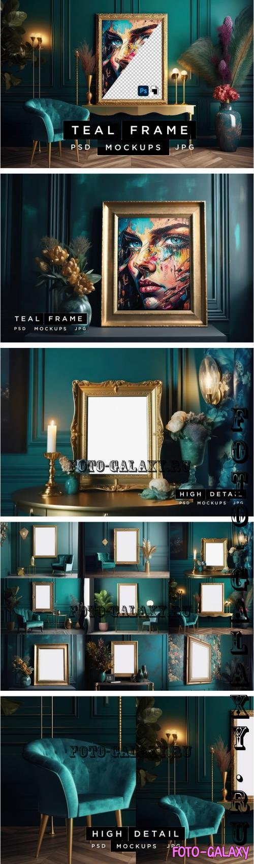 Boho Teal Frame Mockups - 16069147 - TDPGHQ8