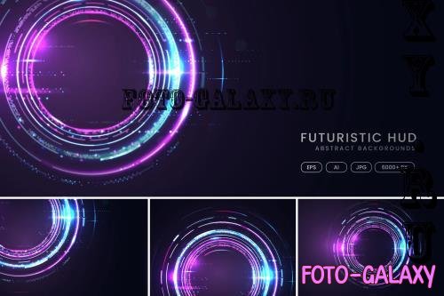 Futuristic HUD Technology Backgrounds - QF32YN3