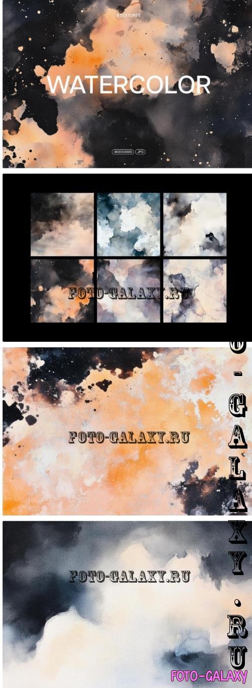 Dark Watercolor Textures - 290860828