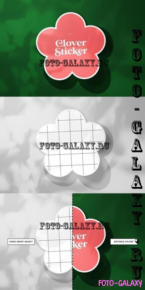 Clover Sticker Mockup On Bold Green - 280006338 - NEL9H3Z