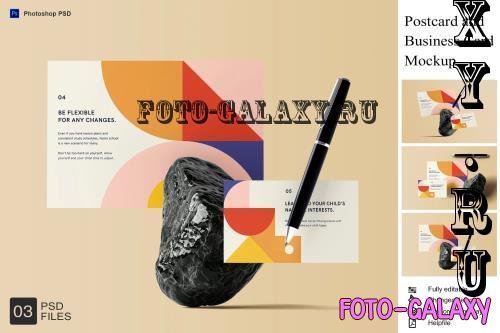 Postcard & Business Card Mockup - 4LSZCZJ