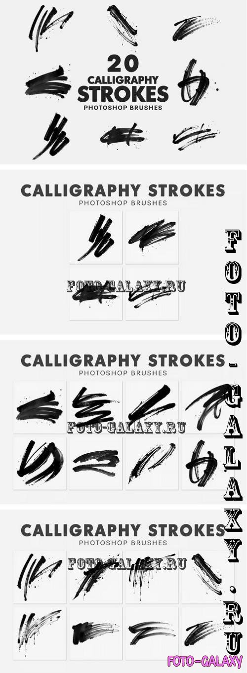 20 Calligraphy Strokes Brushes - CKDC9CW