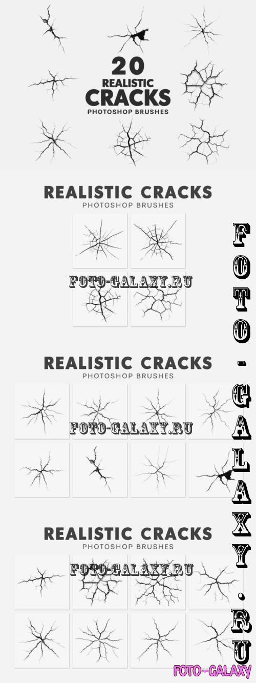 20 Realistic Cracks Brushes - THAHPX4