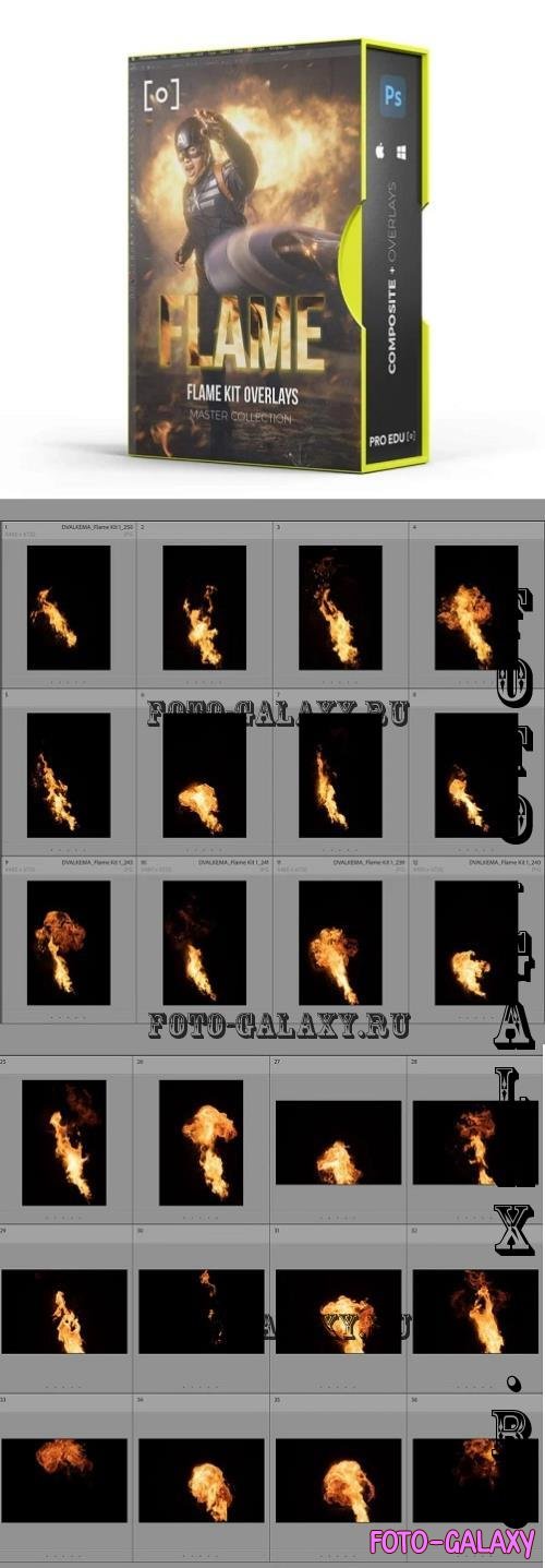 Pro EDU  Flame Kit FX Overlays Bundle Volume 1 & 2