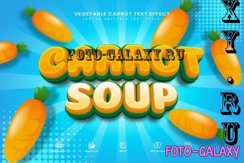 3d Vegetable Carrot Editable Text Effect - 6YMA5HC
