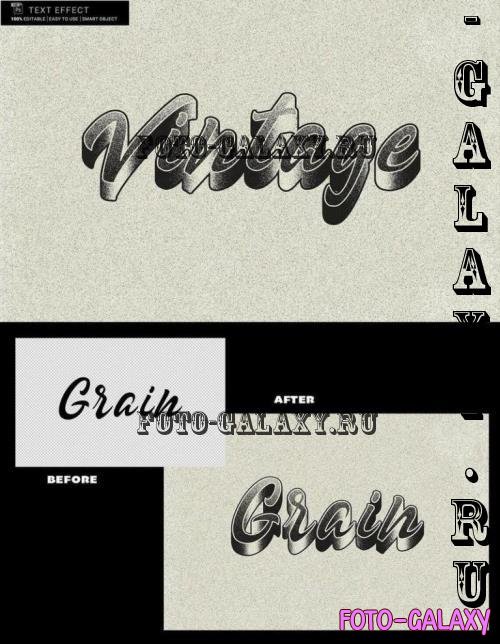 Vintage Grain Text Effect - U8A5NNF