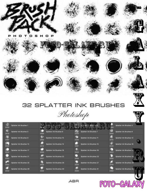 32 Splatter Ink Photoshop Brushes - 290913329 - 4V3V3XL