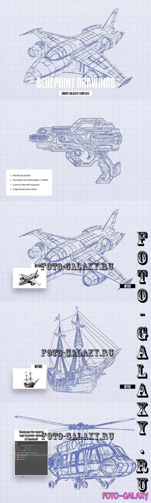 Blueprint Drawings Photo Effect - 290913293 - GEMKZUE