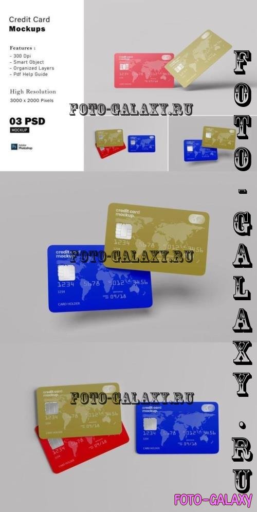 Credit Card Mockups - 22MHWU2