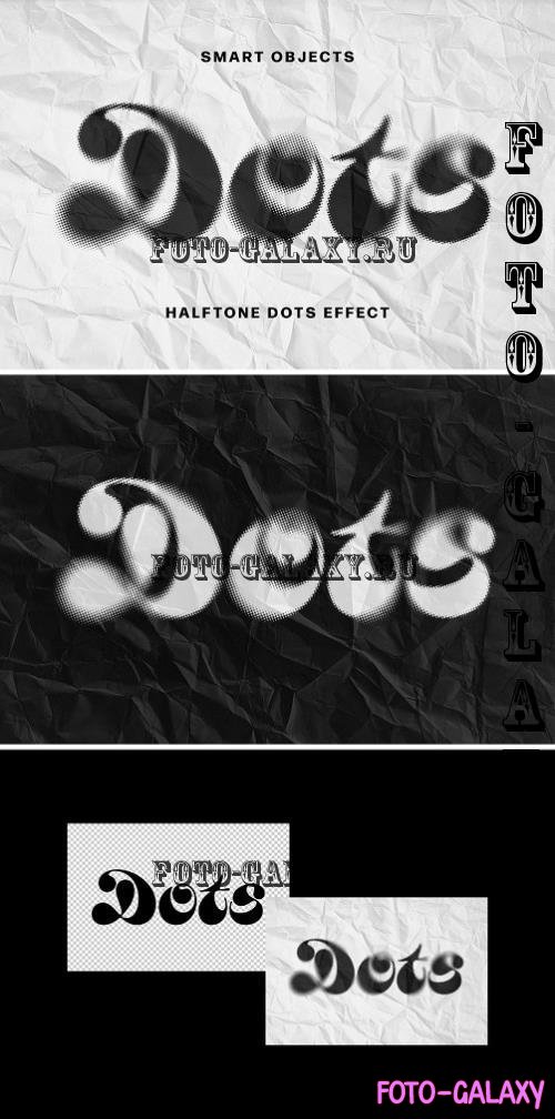 Halftone Dots Text Effect