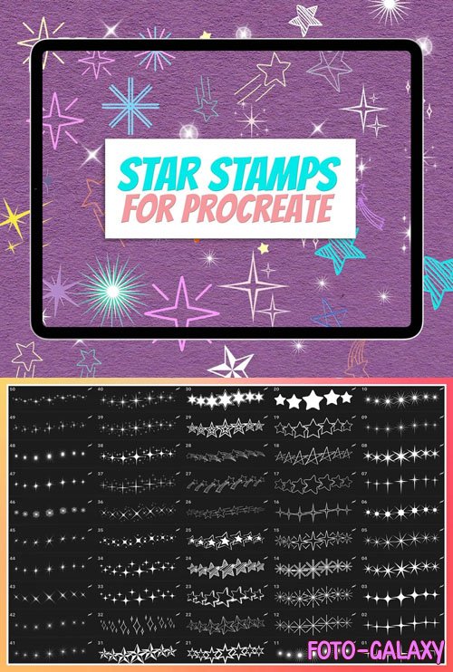 Star Stamp Brushes for Procreate