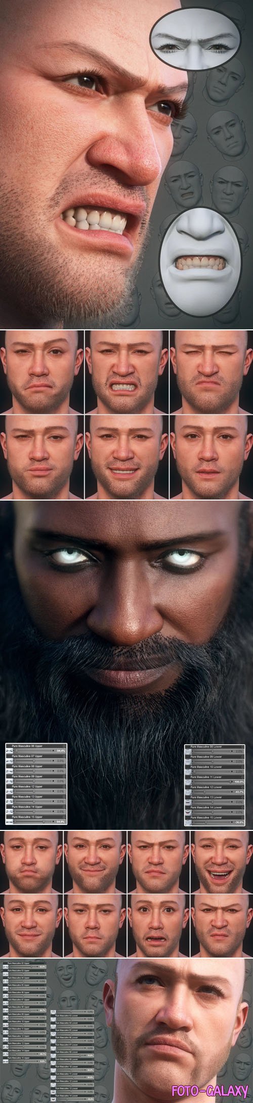 Daz3d - Pure Masculine Expressions for Genesis 9