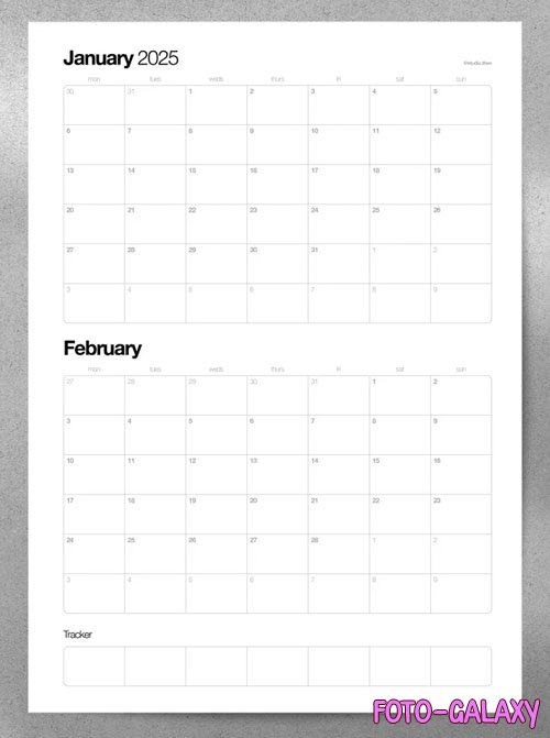 2025 Minimal Calendar Template