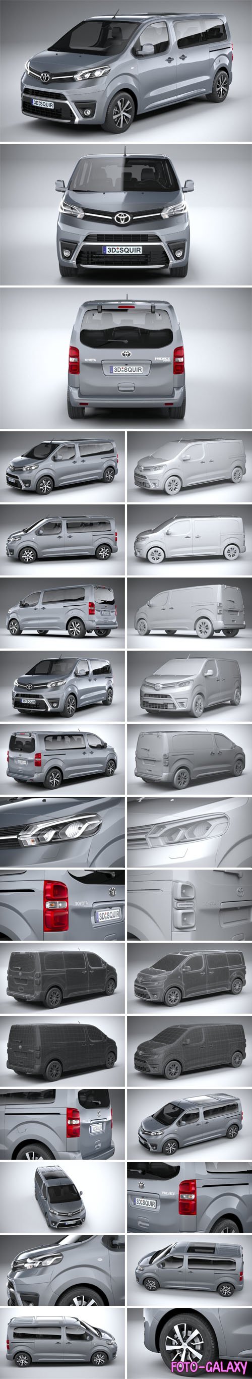 Toyota ProAce Verso 2016 - 3D Model